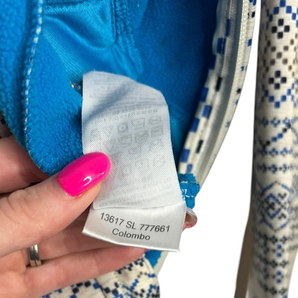 Burton Fair Isle Nordic Print Fleece Lined Hooded Jacket Size Small - Picture 7 of 13